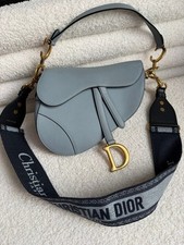 DIOR Saddle MEDIUM Blue Bag
