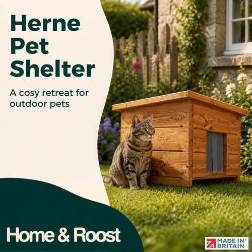 Herne wooden outdoor cat - wooden,