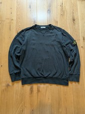 Stone Island Black Pullover Jumper 100% Cotton Y2k 2000s Mens Size XXL