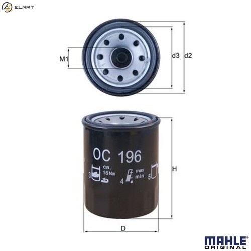 Oil filter 196 for - oc,