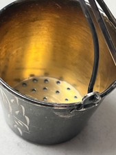 Russian Solid Silver 875, Tea Strainer, gilded