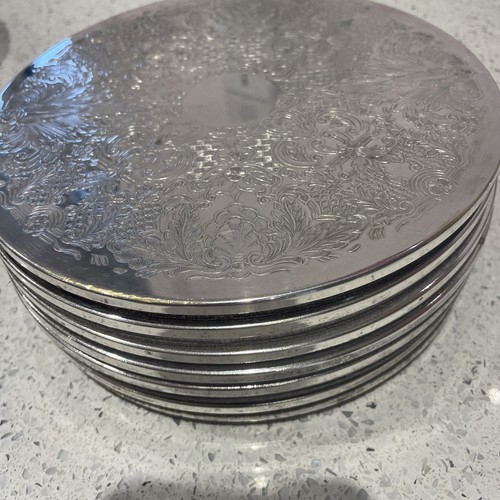 Etched silver plated - plated, table
