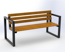 Heavy duty Pair of metal bench legs with backrest