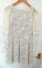 Reiss Size 12 Ivory Cream Lace