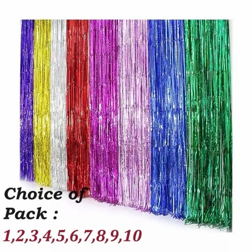Foil curtain fringe tinsel - fringe,