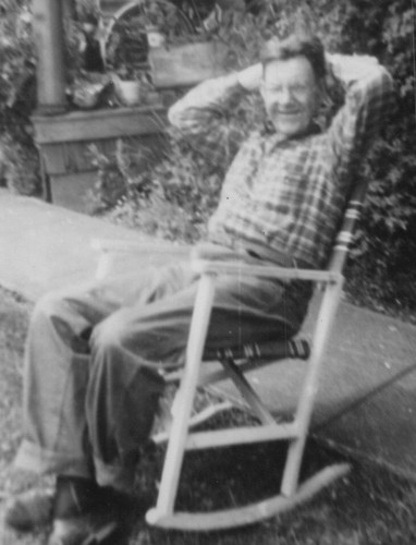 Old man relaxing rocking - old,
