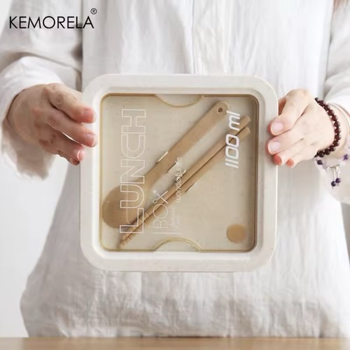 Wheat straw bpa free bento - straw, bpa-free
