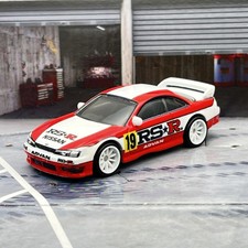 Hot Wheels Premium Nissan 240SX (Silvia) S14 White & Red 2024 1:64 Diecast [22l]