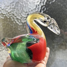Vintage Murano Style Swan Art