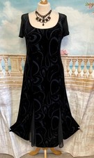 Evening Dress 16 18 Black Roman Ballgown Glitter Stretch 20s Deco Gatsby Sparkly