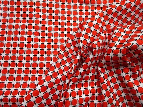 Vintage geometric red white - red,