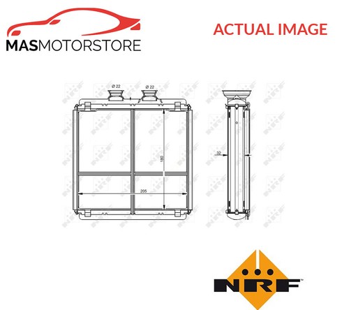 Heater radiator exchanger - radiator,