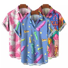Mens novelty button - mens, shirt