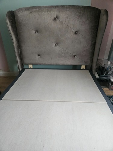 Winged grey velour double
