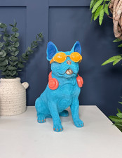 Blue French Bulldog Statue |