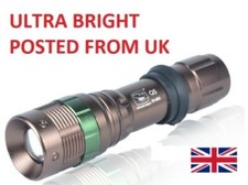 Super Bright Torch Flashlight LED 3 Adjustable Modes Waterproof Cree Q5 Zoomable