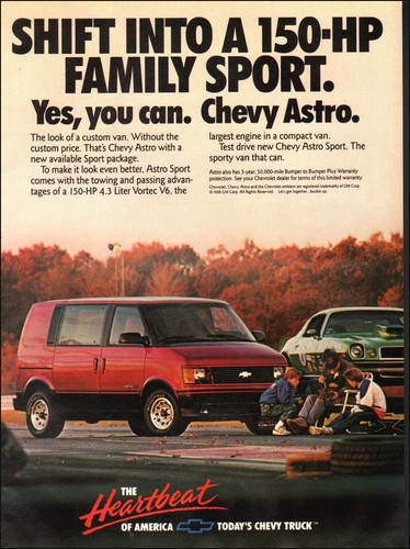 1988 vintage chevy - chevy, astro
