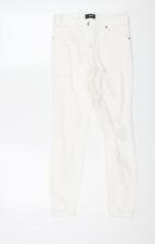Matalan Womens White Cotton Skinny Jeans Size 8 L25 in Regular Zip