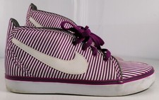 Nike Women's Toki Canvas Bold Berry Purple Stripes Hi Top Sneakers - UK Size 7