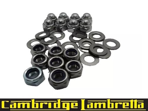 Lambretta wheel nut - kit, ss