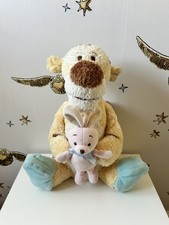 Disney Parks Disneyland Winnie The Pooh Pastel Tigger Blue Slippers Plush Teddy