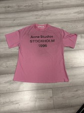 Acne Studios Women's Oversized T-Shirt Size S Pink Short Sleeve Round Neck Top