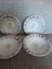 STYLISH SET OF FOUR PORTMEIRION POTTERY DAWN DESIGN CEREAL  BOWLS 19CM