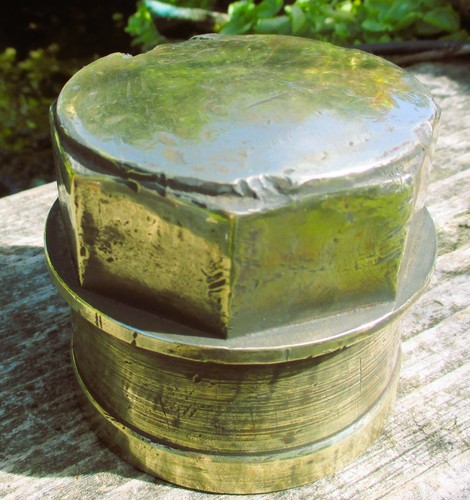 Antique brass wagon wheel - wagon,