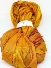 Recycled sari silk ribbon - sari,