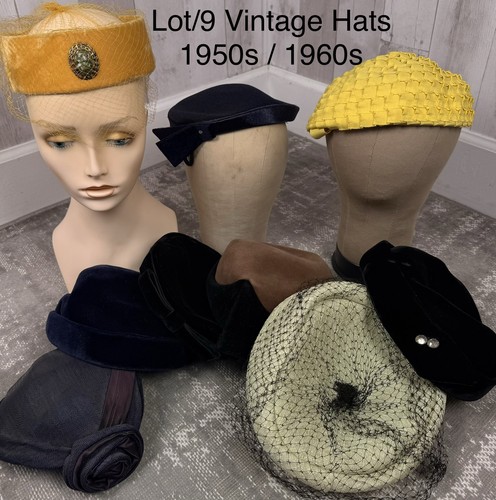 Vintage hats lot 1950s 60s - vintage,