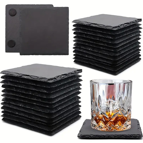 Slate coasters natural square - coasters,