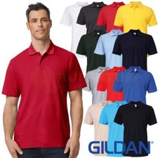 Gildan Double Pique Polo Shirt Classic Work Wear Adult Softstyle Mens Tops