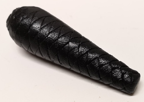 Sword knot acorn black leather - knot,