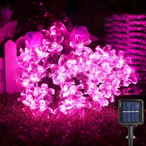 Solar powered flower - powered, string
