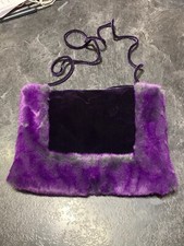 Ronald Joyce Beautiful Purple Velvet Handbag - Cadburys Purple - New & Unused