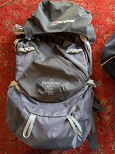 Berghaus Biofit Freeflow 30 trekking backpack with rain over.