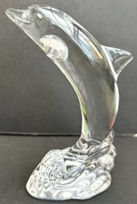 Waterford Crystal Leaping Dolphin Figure Perfect Condition 
