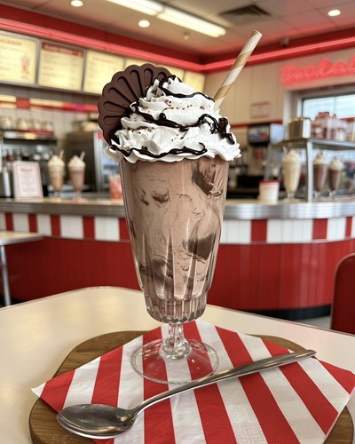 Fake artificial milkshake - fake,