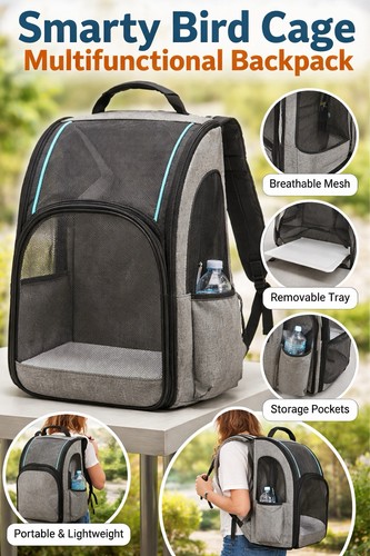 Bird travel backpack cage - bird,