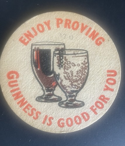 Guinness beer mat 1960s - beer,
