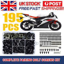 149x Black Fairing Bolts Kit Fastener Clips Screws Kit For Motorcycle Sportbike