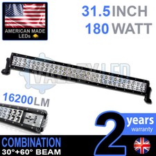 30" 180w LED Light Bar Combo IP68 XBD Driving Light Alloy Off Road 4WD Boat
