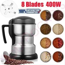Electric Coffee Grinder Grinding Milling Nut Bean Spice Matte Blade Blender UK