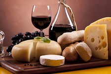 Vintage Wine Cheese & Bread