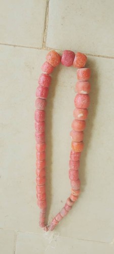 Antique coral beads african - coral,