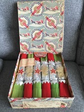 Rare c1950s boxed set of 12 Vintage Tom Smith's Christmas Crackers - Attic find