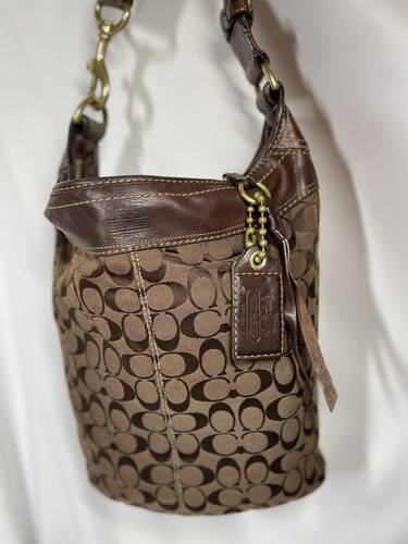 Vintage coach signature brown - signature,