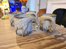 Vintage giraffe handled mug - GEMPO Japan - Japanese 3D design stoneware cup