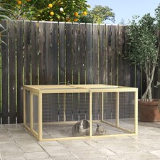 Pawhut rabbit hutch folding - hutch,,