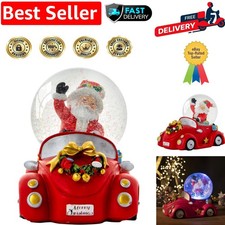 Classic 14cm Christmas Snow Globe Plays Jingle Bells with Beautiful LED Display